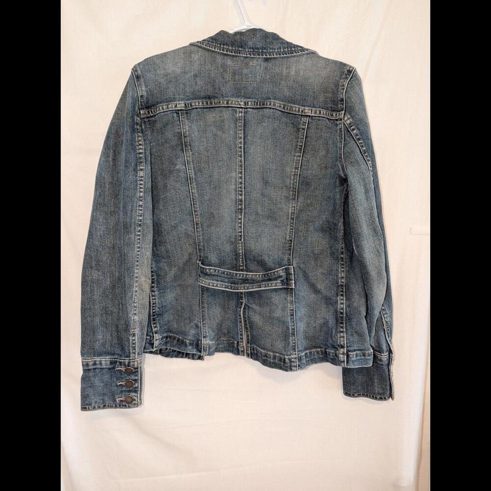 Calvin Klein Womens Medium /Long Sleeve Buttons Down/Collared/Denim Jacket Blue - Picture 6 of 7